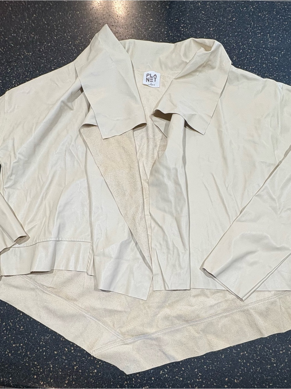 Planet By Lauren G Cropped Asymmetrical Jacket